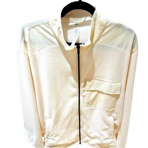 ALO yoga long sleeve white polar jacket size medium brand new with tags